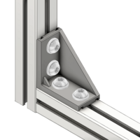40-120-3SS MODULAR SOLUTIONS GUSSET BRACKET 45MM X 90MM WITH STAINLESS STEEL HARDWARE REINFORCEMENT ANGLE